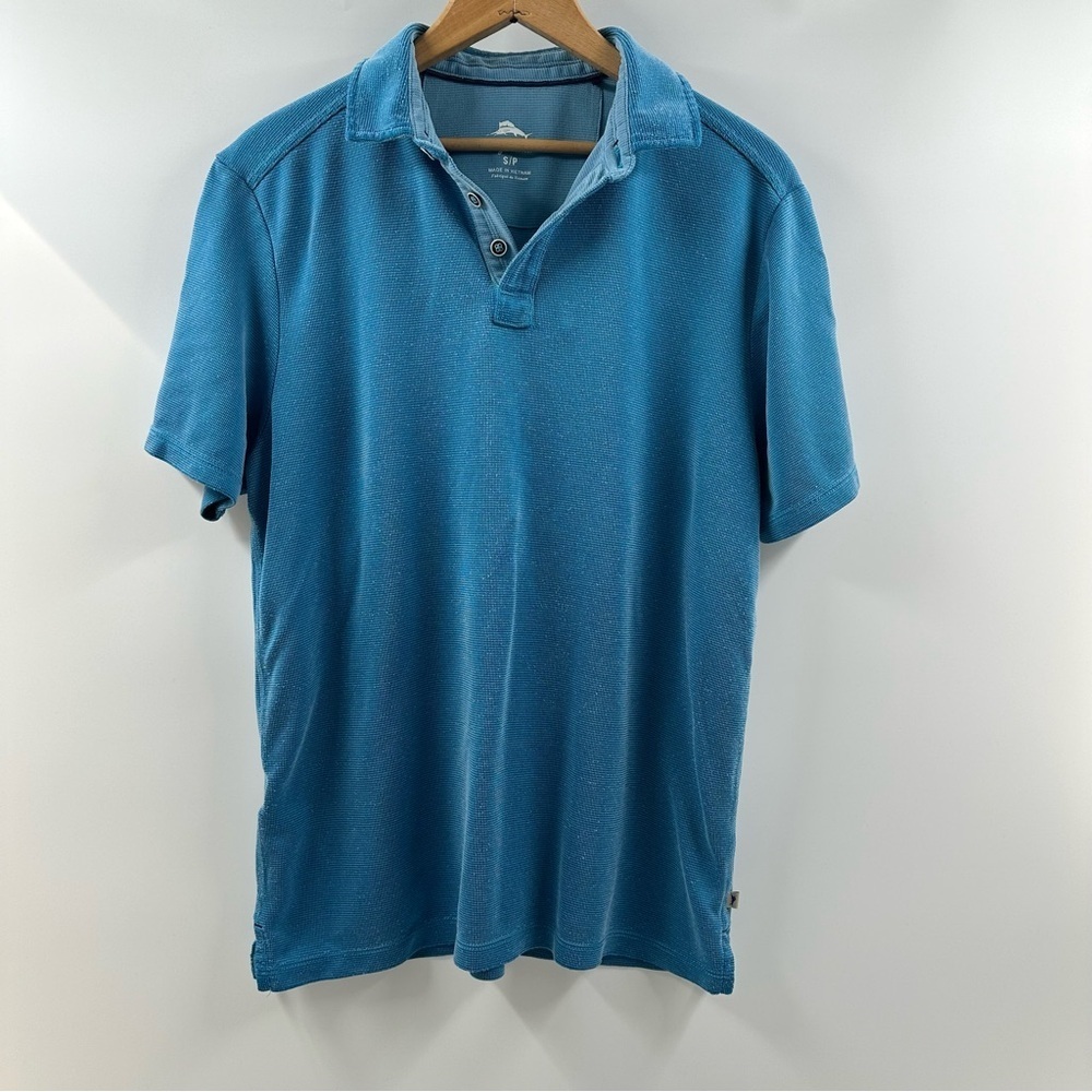 🧸 Tommy Bahama Dri-FIT Polo Shirt – Caribbean Blue, Size Small